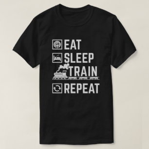 Eet, slaap, trein, herhaling t-shirt