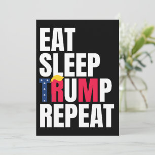 Eet Slaap Trump Herhaal President Trump Herverkiez Kaart