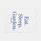 Eet. Slaap. Tuin. Fleece Deken (Voorkant (Horizontaal))