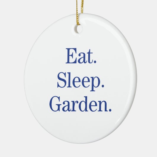 Eet. Slaap. Tuin. Keramisch Ornament (Links)