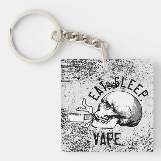 Eet. Slaap. Vape. Pro Vaping T-shirt Sleutelhanger (voorkant)