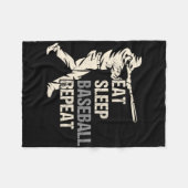 Eet Slaap Verkoop Herhaal Grappige Verkoop Speler Fleece Deken (Voorkant (Horizontaal))