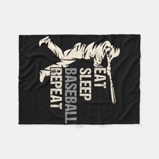 Eet Slaap Verkoop Herhaal Grappige Verkoop Speler Fleece Deken (Voorkant (Horizontaal))