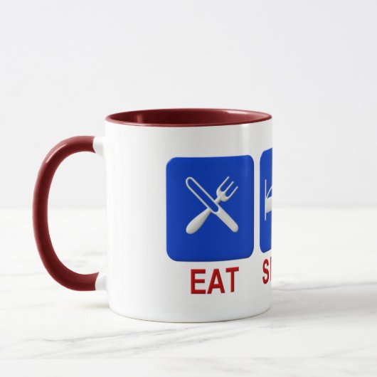 Eet, slaap, verkoop mok (Links)