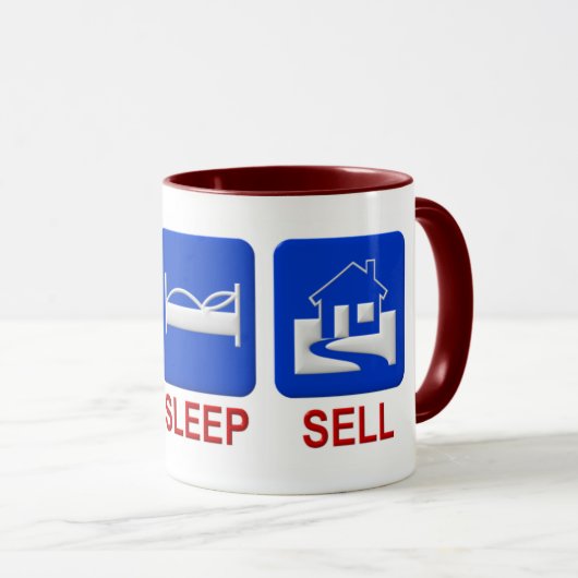 Eet, slaap, verkoop mok (Voorkant rechts)