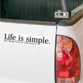 Eet, slaap, verwijder subluxe Bumpersticker (Op Truck)