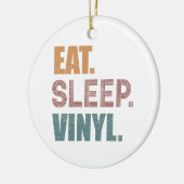 Eet. Slaap. Vinyl. Keramisch Ornament (Links)