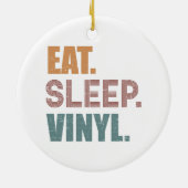 Eet. Slaap. Vinyl. Keramisch Ornament (Achterkant)