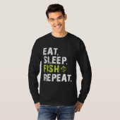Eet slaap vis Herhaal 607 T-shirt (Voorkant volledig)
