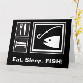 Eet Slaap VIS! Kaart (Gele Bloem)