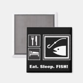 Eet Slaap VIS! Magneet (Voorkant / Achterkant)