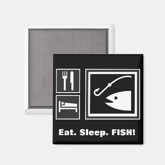Eet Slaap VIS! Magneet (Voorkant / Achterkant)