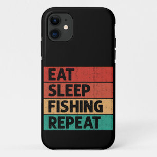 Eet slaap vissen herhalen retro verdrietig voor he Case-Mate iPhone case