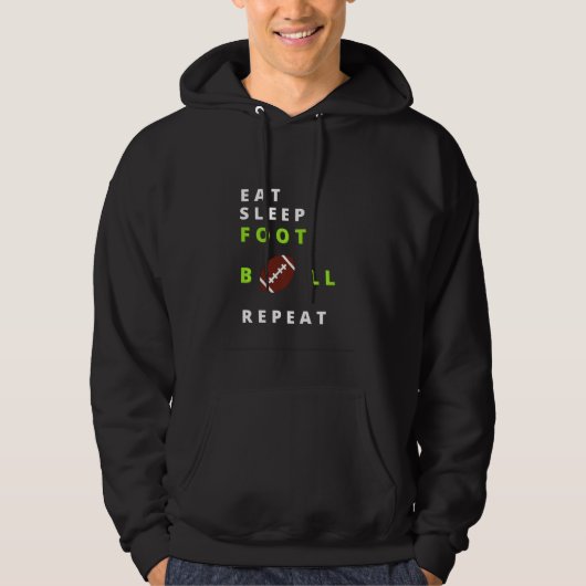 Eet, slaap voet bal hoodie (Voorkant)