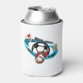 Eet, slaap, voetbal, herhaal. cartoon voetbal blikjeskoeler (Blikje Voorkant)