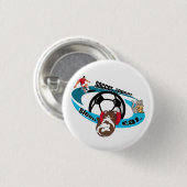 Eet, slaap, voetbal, herhaal. cartoon voetbal ronde button 3,2 cm (Voorkant /achterkant)