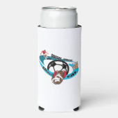 Eet, slaap, voetbal, herhaal. cartoon voetbal seltzer blikjeskoeler (Seltzer Voorkant)