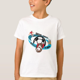 Eet, slaap, voetbal, herhaal. cartoon voetbal t-shirt