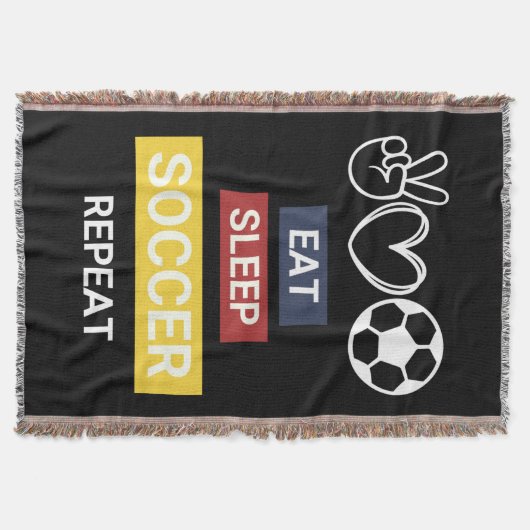 Eet, Slaap, Voetbal, Herhaal Deken (Voorkant)
