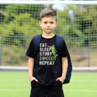 Eet Slaap Voetbal Herhaal Jongen Student Voetballe