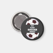 Eet, Slaap, Voetbal, Herhaal Magneet (Voorkant / Achterkant)