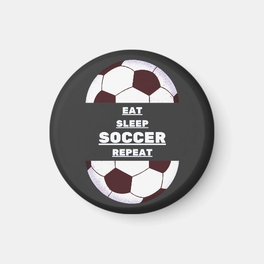 Eet, Slaap, Voetbal, Herhaal Magneet (Voorkant)