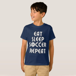 Eet, Slaap, Voetbal, Herhaal T-shirt