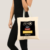 Eet, Slaap, Voetbal, Herhaal Tote Bag (Voorkant (product))