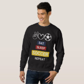 Eet, Slaap, Voetbal, Herhaal Trui (Voorkant volledig)