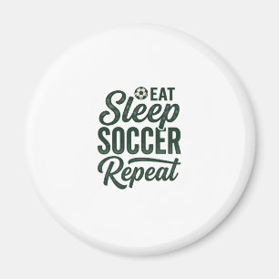 Eet Slaap Voetbal Herhaal Vintage Shirt Ontwerp_1 Magneet