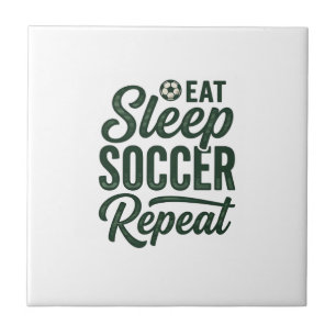 Eet Slaap Voetbal Herhaal Vintage Shirt Ontwerp_1 Tegeltje