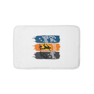 Eet Slaap Voetbal Herhaal Vintage Voetbal T-shirt  Badmat