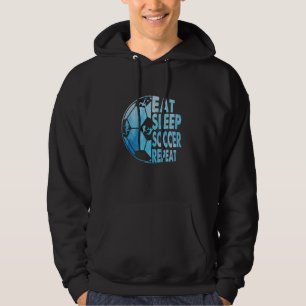 Eet Slaap Voetbal Herhaal voor Jeugd Meisjes Kinde Hoodie