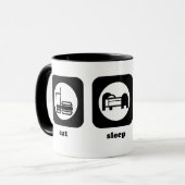 Eet. Slaap. Voetbal. Mok (Voorkant links)