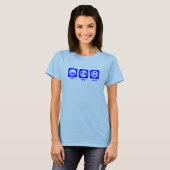 Eet. Slaap. Voetbal. T-shirt (Voorkant volledig)