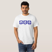 Eet. Slaap. Voetbal. T-shirt (Voorkant volledig)
