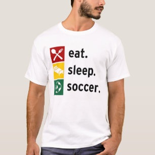 Eet. Slaap. Voetbal. T-shirt