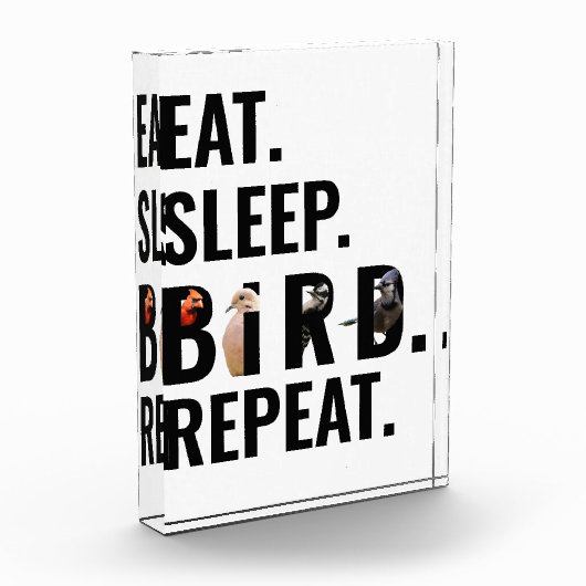 Eet Slaap Vogel Herhaal Vogel kijken Fotoblokken (Links)