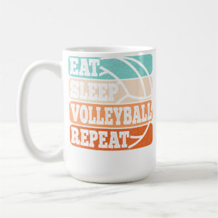 Eet Slaap Volleybal Herhaal Grappige Volleybal Spe Koffiemok