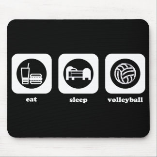 Eet. Slaap. Volleybal. Mousepad Muismat
