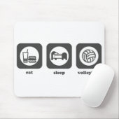 Eet. Slaap. Volleybal. Mousepad Muismat (Met muis)