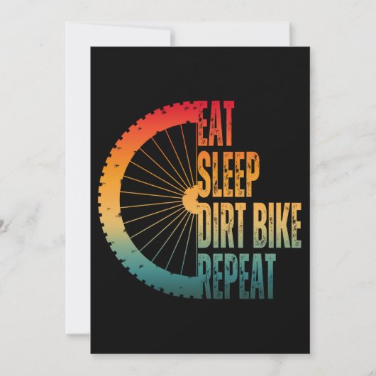 EET SLAAP VUIL FIETS HERHALEN KAART (Voorkant)