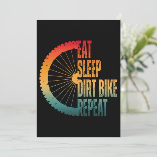 EET SLAAP VUIL FIETS HERHALEN KAART (Staand voorkant)