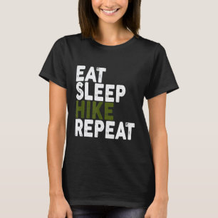 Eet Slaap Wandel Herhaal Wandel Kamperen T-shirt