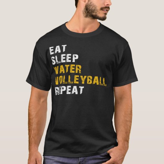 eet slaap Water volleybal T-shirt (Voorkant)