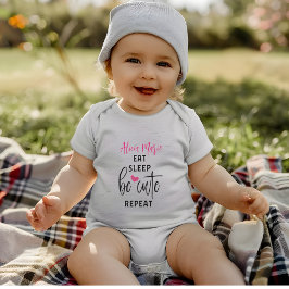 Eet Slaap Wees Schattig Herhaal Citaat Cadeau Romper