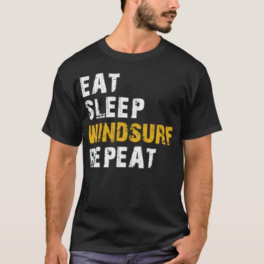 Eet slaap Windsurf T-shirt (Voorkant)
