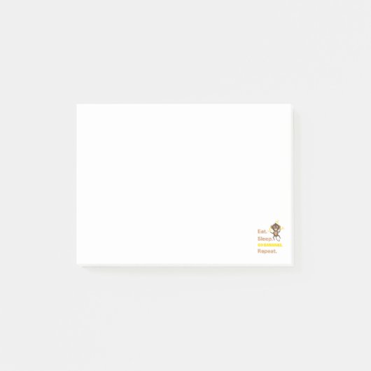 Eet Slaap Word Ga Bananen Herhaal Grappig Schattig Post-it® Notes (Voorkant)