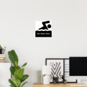 Eet, Slaap, Zwemkunst Poster (Thuiskantoor)