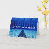 EET. SLAAP. ZWEMMEN. HERHAAL. ZWEMMEN KAART (Gele Bloem)